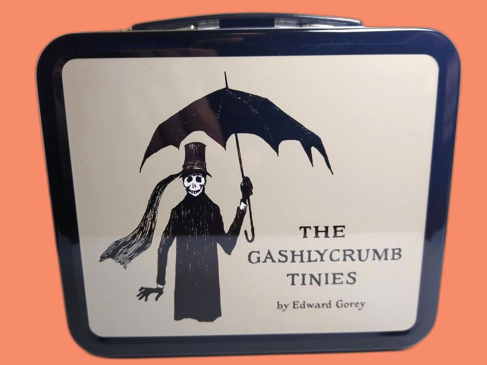 Edward Gorey The Gashlycrumb Tinies Goth Grey Metal Lunchbox Tin 2003 Death Tale